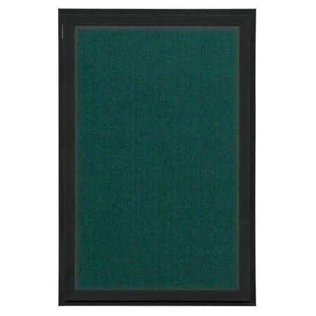 United Visual Products Indoor Enclosed Combo Board, 72"x36", Satin Frame/Burgundy & Black UVCB7236-BURGUN-BLACK